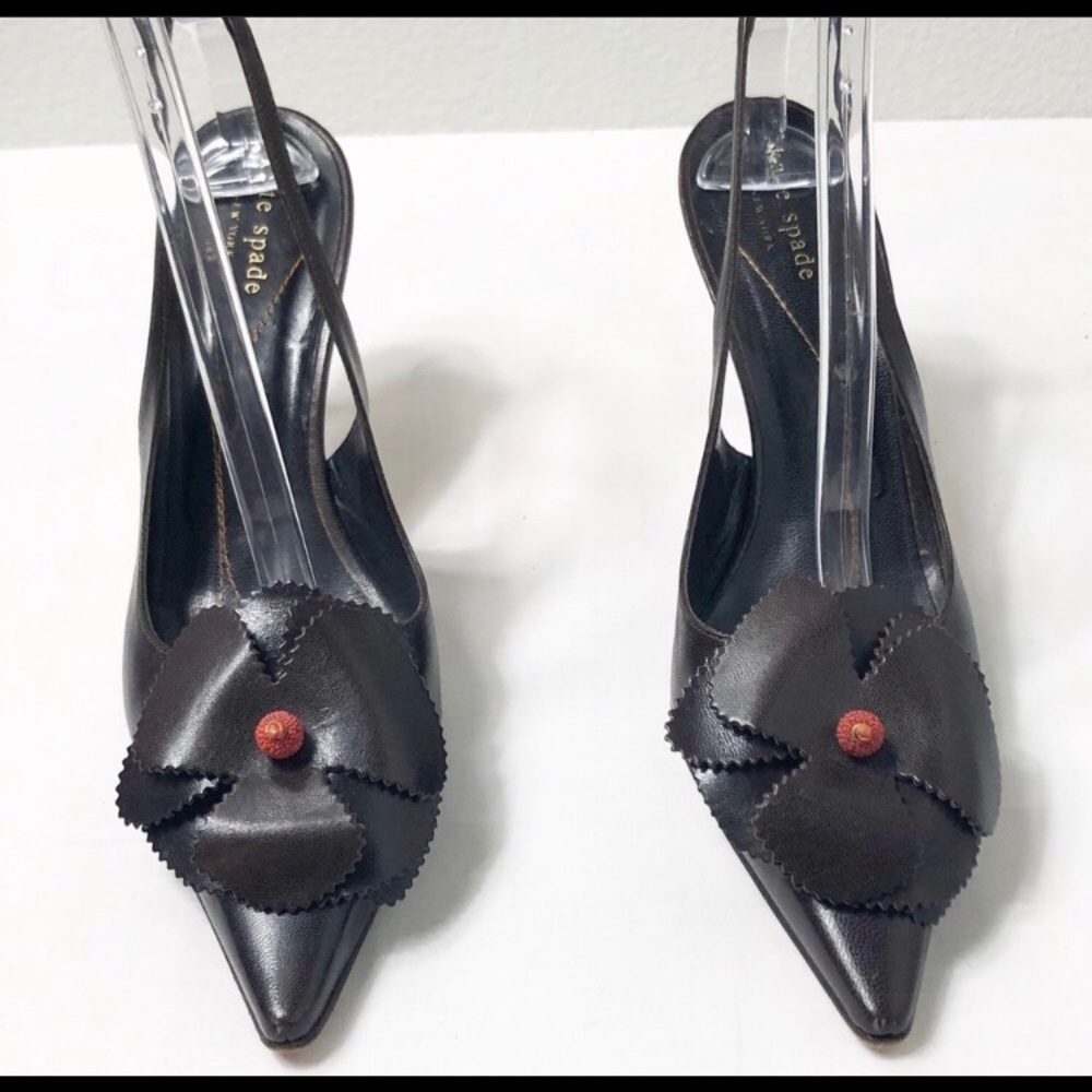 Kate Spade floral slingback heels